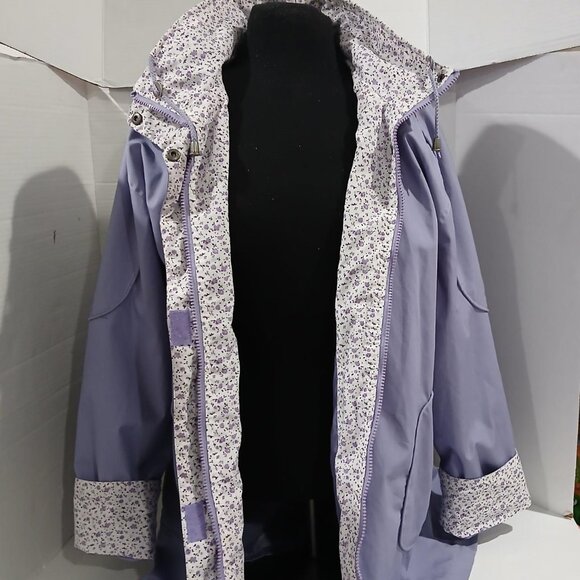 Blair women's lightweight zip/snap jacket front pockets coat size L. - Picture 14 of 16